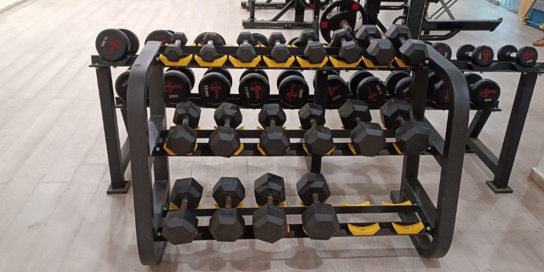 Dumbbell Set commercial grade gym use Sports Equipment Exercise Fitness Weights Dumbbells on Carousell