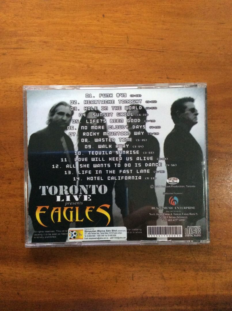 Eagles - History of the Eagles & Tour - Blu-Ray & CD, Hobbies & Toys ...