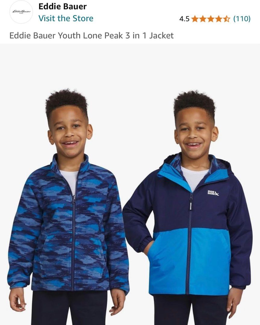 Eddie Bauer Youth Lone Peak 3 in 1 Jacket size 10 12 Carousell