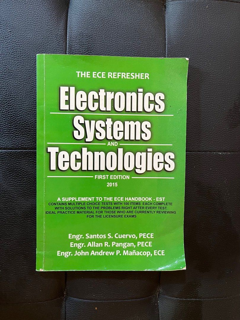 EST ESAT ECE REVIEW BOARD EXAM BOOK (Category: Textbooks) located in Muntinlupa City. Submitted by oiaeoiue (Listing ID 1334605001, Image 1). Description: ✅ No missing pages ✅ Do have slight writing/notes/highlights MOP: Gcash/Paymaya MOD: Lalamove or J&T RFS: Pasado na sa boards.