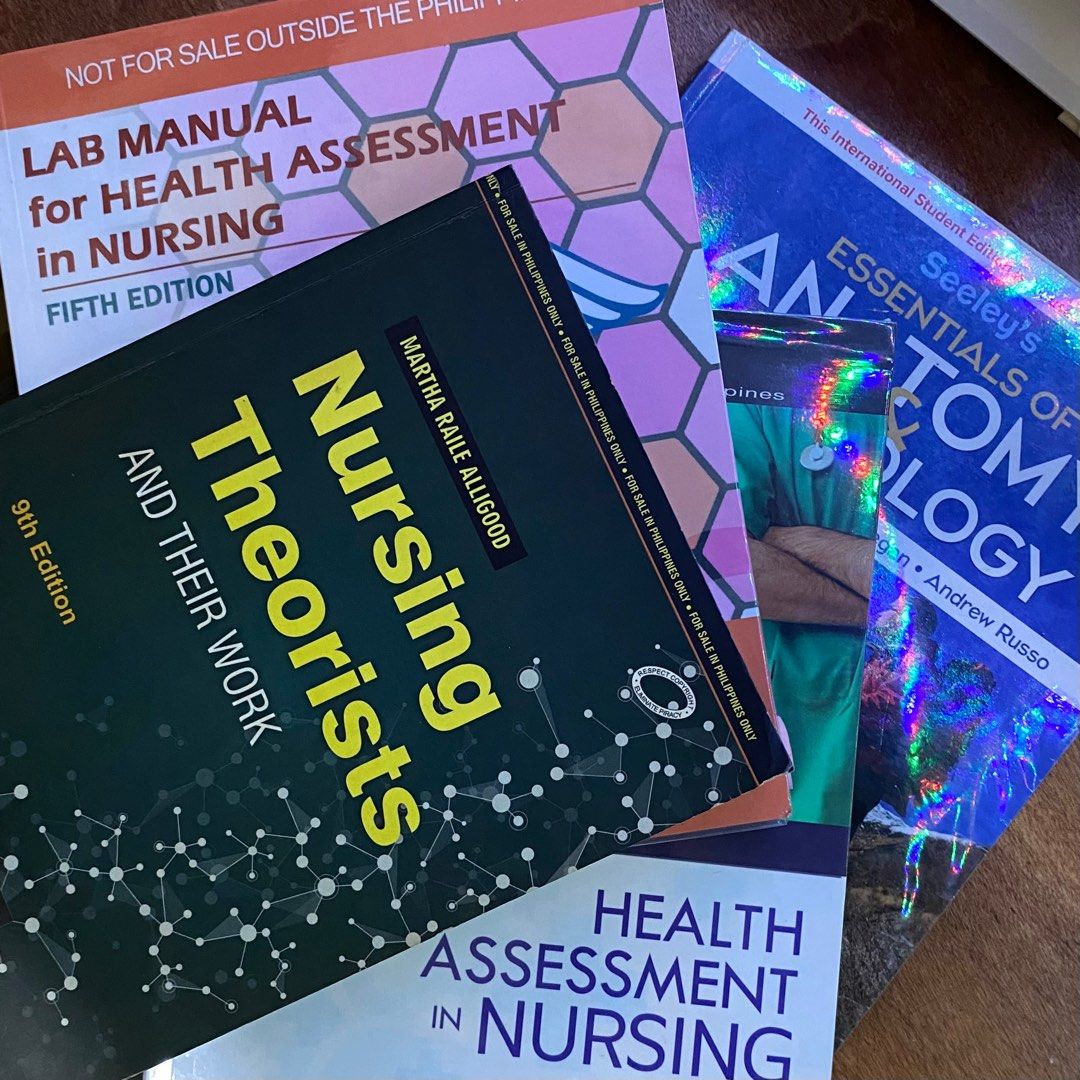 First Year Nursing Books (Category: Textbooks) located in Manila. Submitted by ysabelleiv (Listing ID 1334615237, Image 1). Description: FIRST YEAR NURSING BOOKS FOR SALE 1. Nursing Theories and Their Work (Martha Raile Alligood): 300PHP - no highlights and writings, may correction tape lang sa unang page to cover the name 2. (SOLD) Health Assessment in Nursing (7th Edition) and Lab Manual for Health Assessment in Nursing (5th Edition): 1,400PHP 