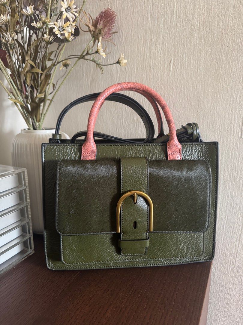Fossil Wiley Satchel Leather Bag Green Olive Women s Fashion Bags Wallets Shoulder Bags on Carousell