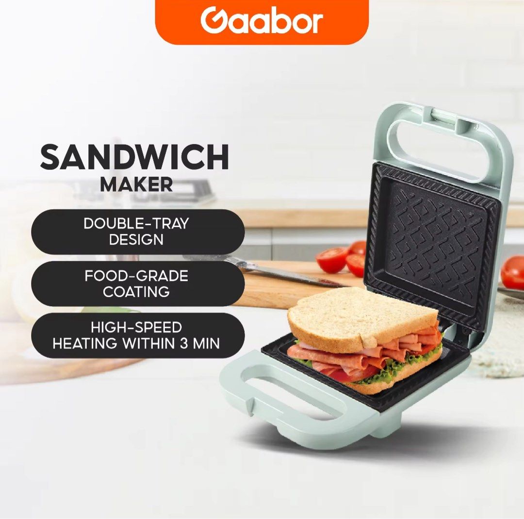 Gaabor Portable Sandwich Snack Maker Breakfast Machine and Toaster (Category: Breadmakers) located in Makati City. Submitted by mihox (Listing ID 1334724310, Image 1). Description: .
