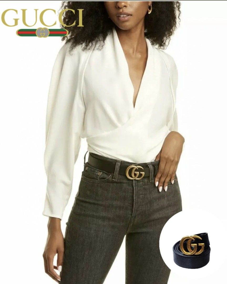 GUCCI Marmont Double G buckle leather belt ladies Authentic Luxury Accessories on Carousell