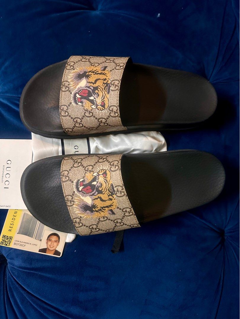 Gucci gg tiger slides new arrivals