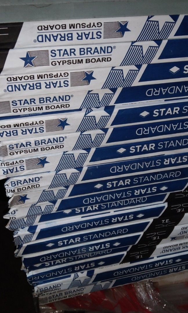 GYPSUM BOARD FOR SALE (Category: Construction & Building Materials) located in Valenzuela. Submitted by elizabeth.nietes (Listing ID 1334553127, Image 1). Description: gypsum board STAR BRAND rekta planta ,lowest price offer !! for inquiry plss call : 096 545 0901 0976 169 4137.