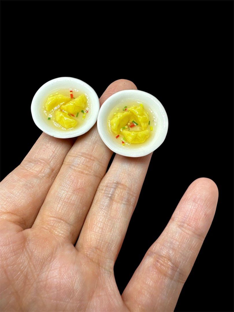 Handmade Miniature Traditional Chinese Soup Dumpling, Wanton, 上湯水餃, Clay, resin, 1 bowl (Category: Handmade Craft) located in Singapore. Submitted by mini.collectibles.1 (Listing ID 1334624139, Image 1). Description: Handmade Miniature Traditional Chinese Soup Dumpling, Wanton, 上湯水餃, Clay, resin, 1 bowl All are handmade. Size may varies. May have finger pressing stains. Made from clay, resin. Miniature Showcase Display Store at the address below: