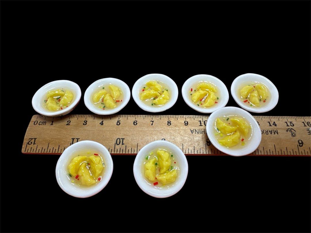 Handmade Miniature Traditional Chinese Soup Dumpling, Wanton, 上湯水餃, Clay, resin, 1 bowl (Category: Handmade Craft) located in Singapore. Submitted by mini.collectibles.1 (Listing ID 1334624139, Image 3). Description: Handmade Miniature Traditional Chinese Soup Dumpling, Wanton, 上湯水餃, Clay, resin, 1 bowl All are handmade. Size may varies. May have finger pressing stains. Made from clay, resin. Miniature Showcase Display Store at the address below:
