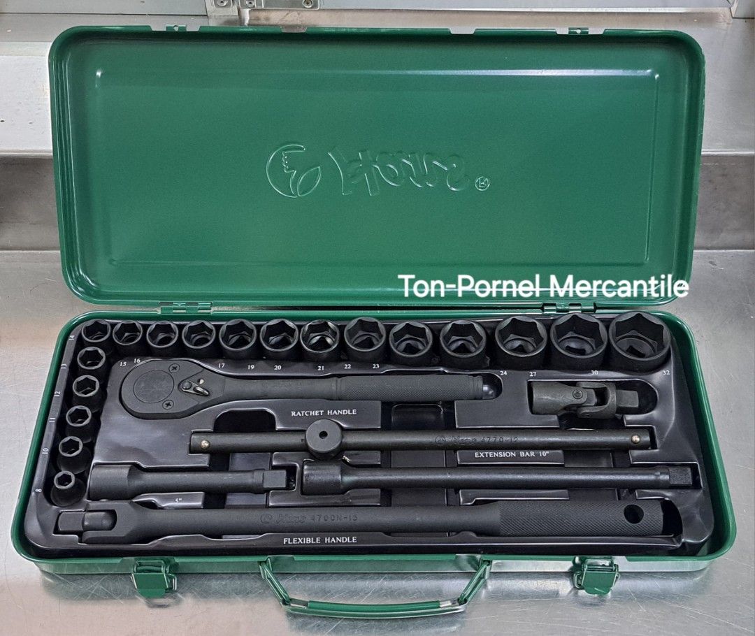 HANS 1/2Dr Impact Socket Wrench Set (Category: Construction Tools & Equipment) located in Manila. Submitted by tonpornel (Listing ID 1334577857, Image 2). Description: HANS 1/2Dr Impact Socket Wrench Set Ton-Pornel Mercantile • We supply Powertools, Hardware tools, Plumbing, Paints, Electrical and Construction materials • We offer Paint Mixing and Powertools Repair Visit us: 38 Marcos Highway Mayamot, Antipolo City https://maps.google.com/?cid=13