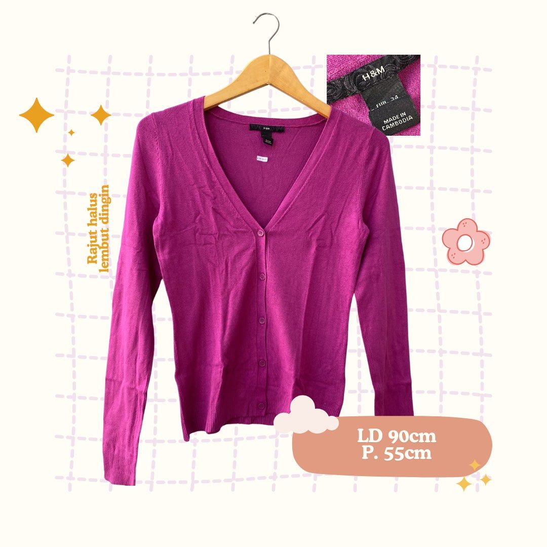 Pink H And M Cardigan Womens Oversized Cardigan