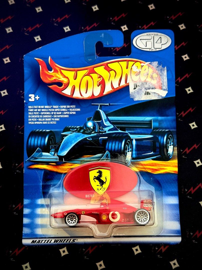 Hot Wheels HTF Ferrari F1 Vodafone Hotwheels Grand Prix Red, Toys