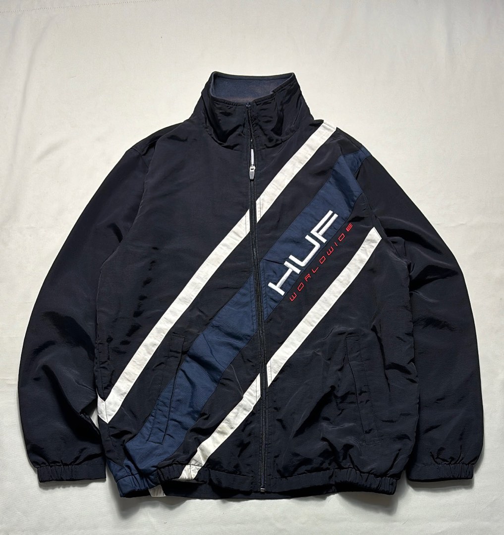 Huf Worldwide Windbreaker Jacket Men s Fashion Coats Jackets and Outerwear on Carousell