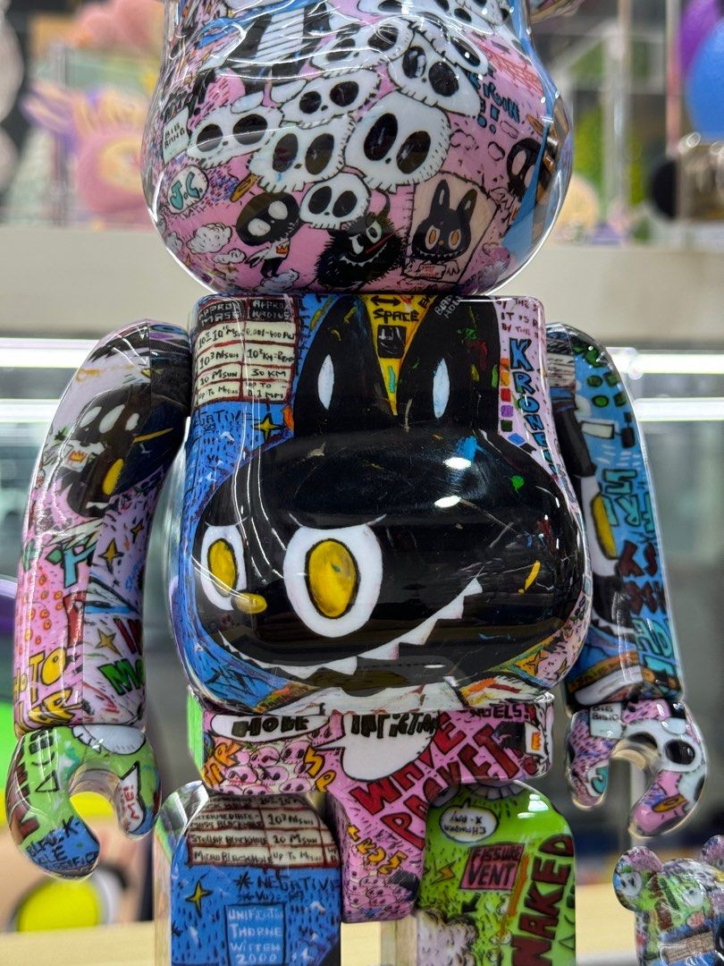 In Stock] BE@RBRICK x Pop Mart Labubu 100%+400% design by
