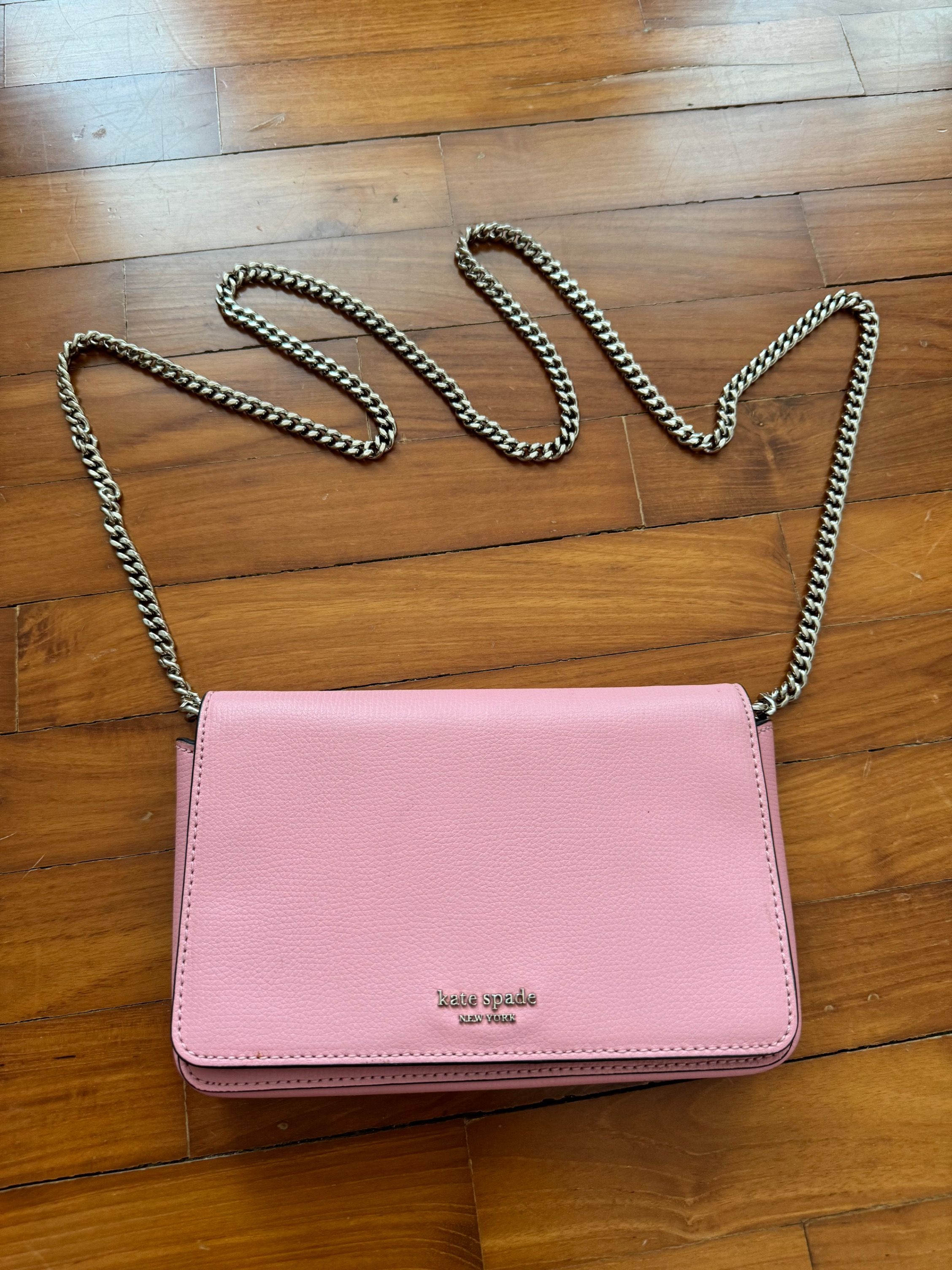 Kate Spade Pink Leather discounts Crossbody Wallet