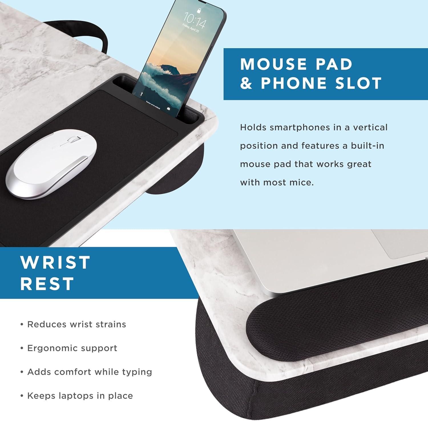 Laptop Desk For Lap LapGear Home Office Pro Lap Desk, Silver