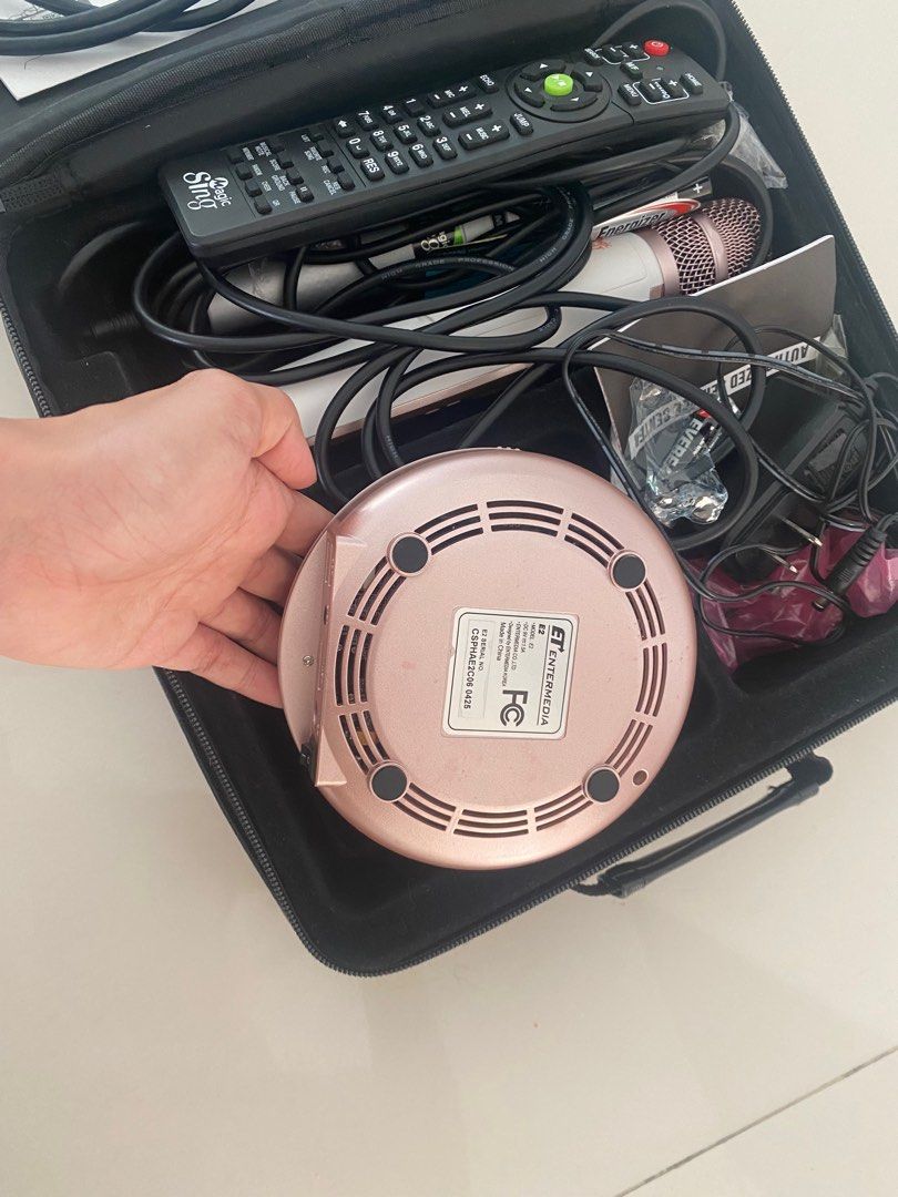 Magic sing e5 rose gold complete inclusions (Category: Microphones) located in Manila. Submitted by chicandbaddie (Listing ID 1334326145, Image 2). Description: .