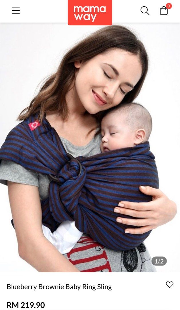 Mamaway Blueberry Brownie Baby Ring Sling baby carrier Babies Kids Going Out Carriers Slings on Carousell