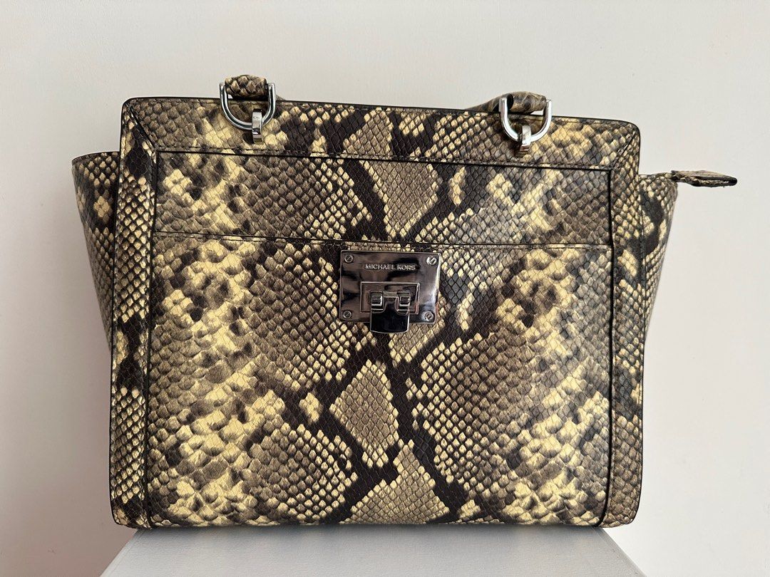 Snakeskin michael kors bag deals