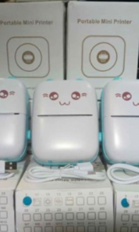 Mini thermal printer (Category: Printers, Scanners & Copiers) located in Quezon City. Submitted by candycouple_kimono_stuff (Listing ID 1334552941, Image 1). Description: Available na po ulit.. Mini thermal inkless printer *Inclusions:Thermal Printer,1pc Thermal paper,1 pc sticker paper, TypeC-cord,manual. *Printing labels Study notes memos photos Stickers/waybills,etc. Shipping via lalamove or pickup. Location: North Fairview, Quezon City.