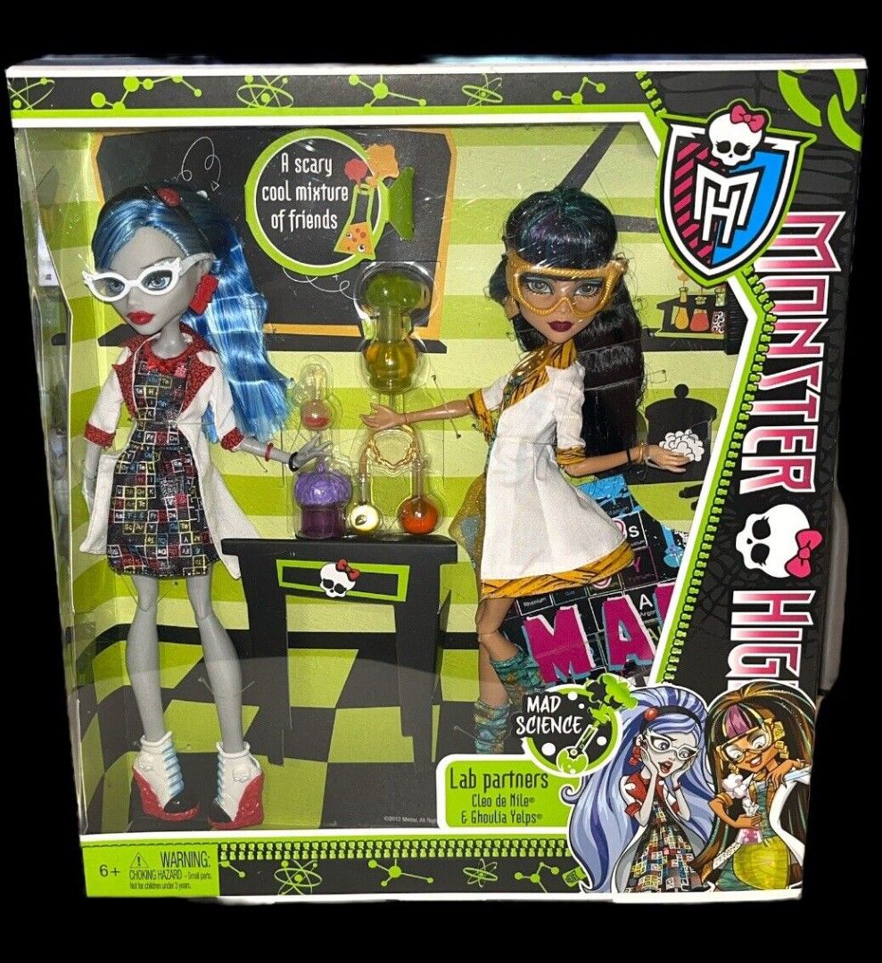 Monster High Mad Scientist Ghoulia and Cleo 2Pack, Hobbies & Toys, Toys