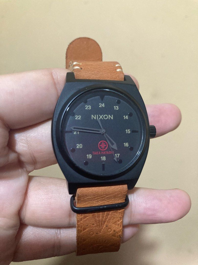 Nixon x Taka Hayashi Time Teller (Category: Men's Watches) located in Makati City. Submitted by superiorvariant (Listing ID 1334555514, Image 3). Description: Nixon x Taka Hayashi Time Teller Complete with box Used around 10x lang. 3,200 Meetup: SM Aura only Shipping: Lalamove / Gogo Express.
