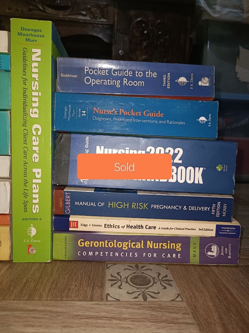 Nursing Books (Category: Textbooks) located in Guiuan. Submitted by toughcookiejayl (Listing ID 1332847123, Image 3). Description: Selling my nursing books. Student-friendly prices. plus a giveaway 🫪😱🥹 (yay!): review material or book or any random item a student nurse may need ✨.