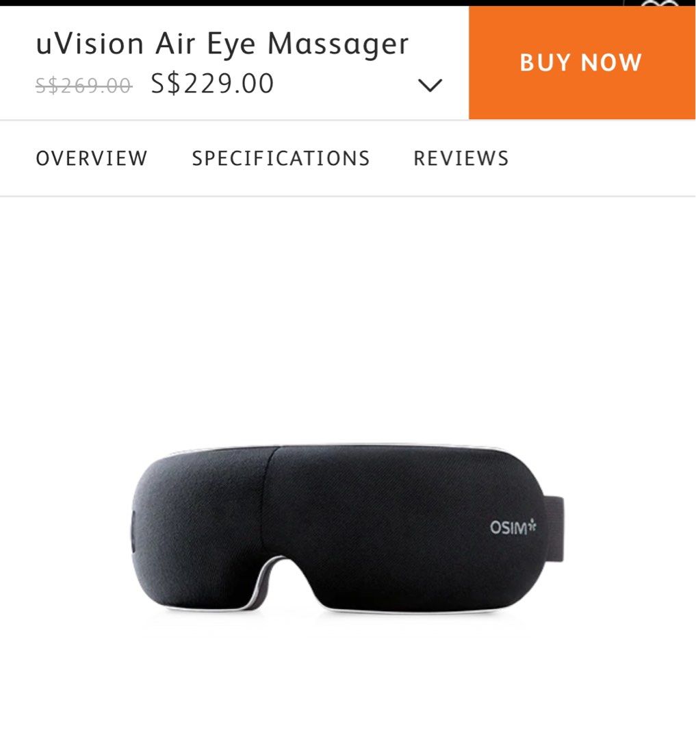 Eye Mask Osim Uvision Eye Massager Review Sale Osim Umask Free