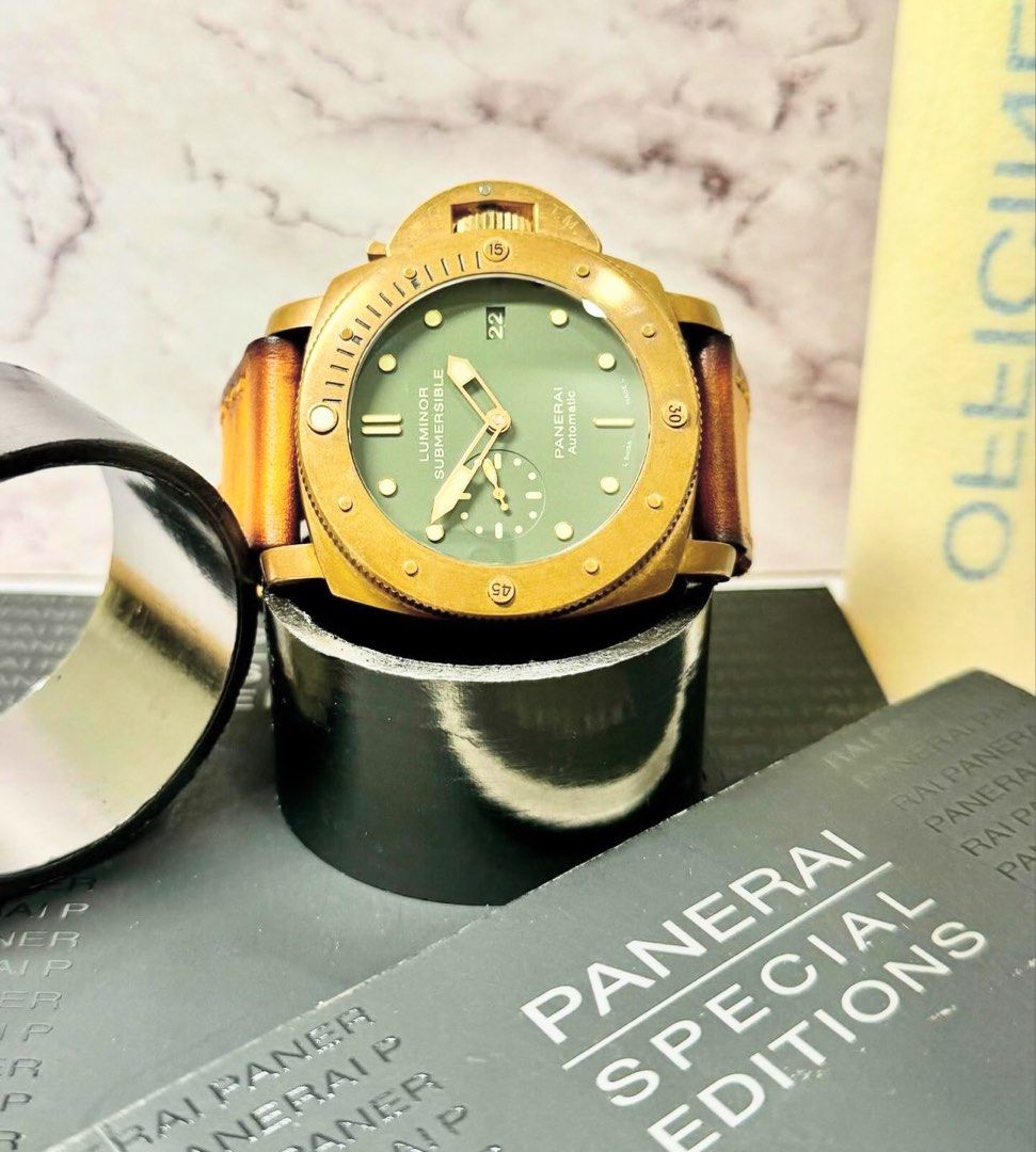 Panerai PAM382 “Bronzo” Luminor Submersible 1950 3 Days (Category: Watches) located in Singapore. Submitted by precision.timepieces (Listing ID 1262401545, Image 2). Description: Panerai PAM382 “Bronzo” Luminor Submersible 1950 3 Days We are pleased to offer a Panerai PAM382 “Bronzo” Luminor Submersible 1950 3 Days to add to your watch collection. WAP Samuel Lee @ 9670-0733 or message us for more info. Do follow us and check out our latest timepi