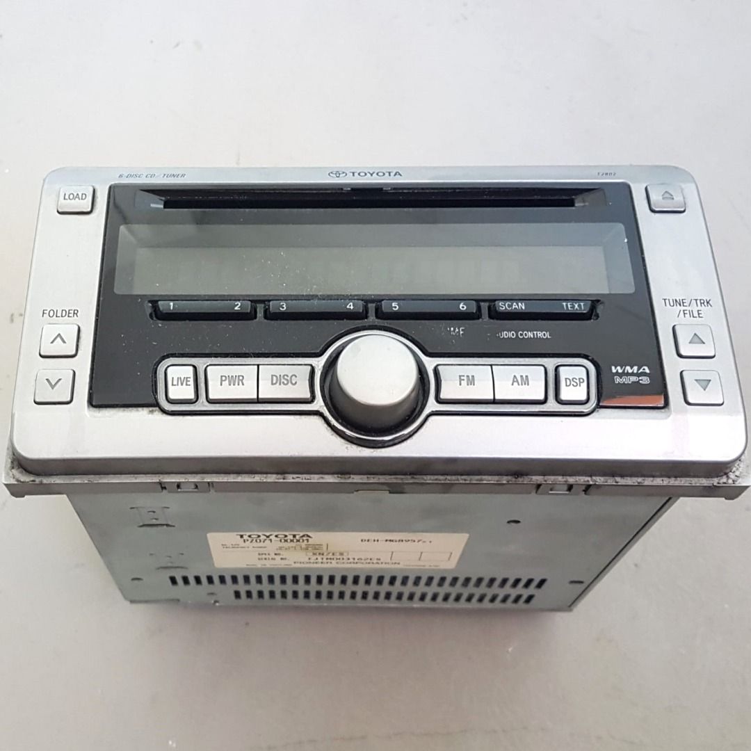 Pioneer x Toyota Music System, TOYOTA Vehicle Receiver, 6 Disc CD, FM