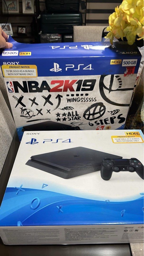 PlayStation 4 HDR 500 GB Slim (Category: PlayStation) located in Taguig. Submitted by johnhb (Listing ID 1334601010, Image 1). Description: Complete accessories with controller, no games included MOP: GCash MOD: Grab from BGC (Lalamove not recommended) .