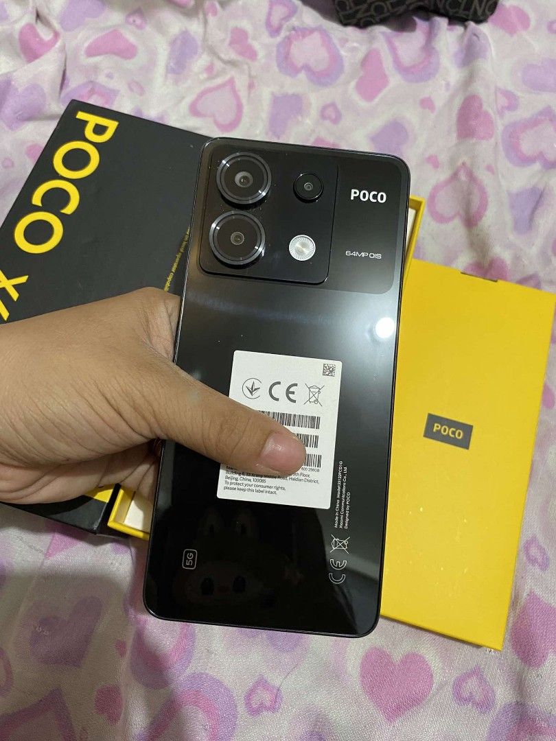 Poco x6 256gb (Category: Xiaomi) located in Manila. Submitted by skychoochoo (Listing ID 1334592883, Image 1). Description: for sale poco x6 5g 256gb no issue good as new 3 days old complete.