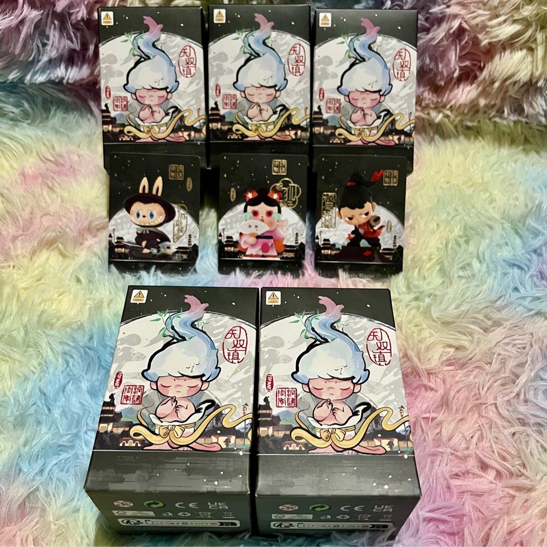 PopMart Matchless 14th Anniversary (Category: Designer & Blind Box Toys) located in Quezon City. Submitted by flyingwithyounightday (Listing ID 1334475727, Image 1). Description: Confirmed Box, Sealed Foil, Card > Wandering Swordsman (The Monsters) 650 > Fox Spirit (CryBaby) 650 > Maple Slayer (Kubo) 750 Brand New and Sealed 650/each GET P100 discount from total amount, BUY any 2 items from Listings.