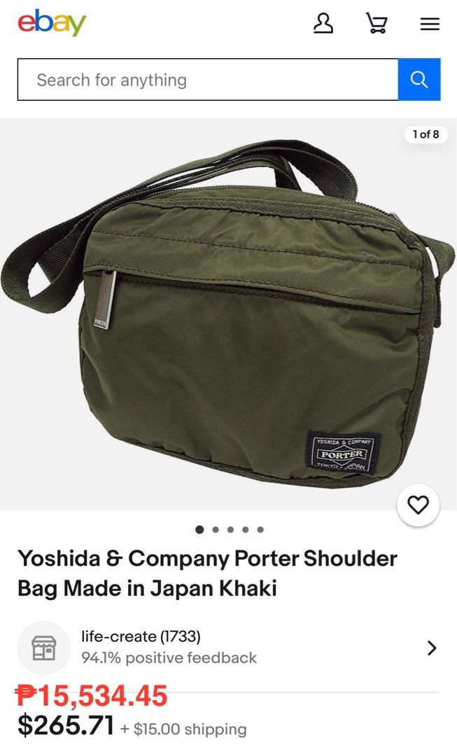 PORTER Frame Mini Shoulderbag Men s Fashion Bags Sling Bags on Carousell