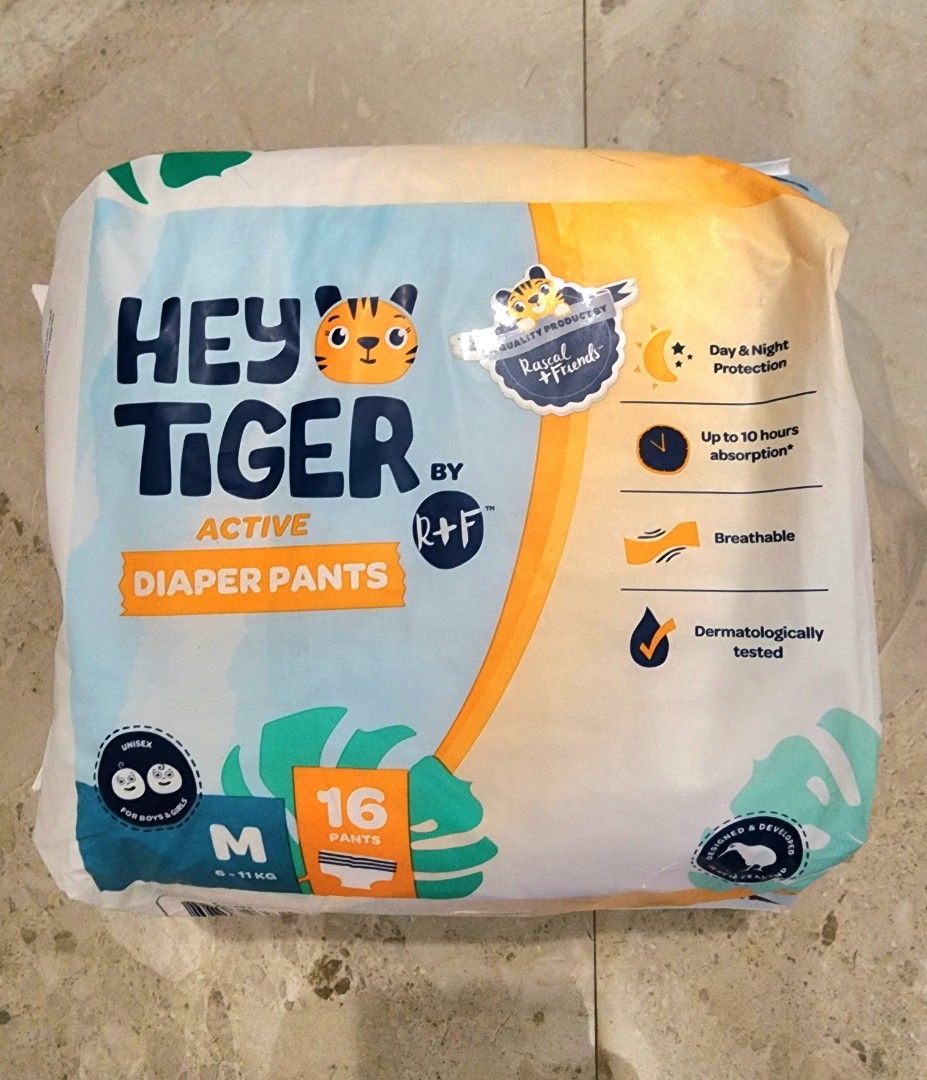R + F Hey Tiger Medium 16s Pants Diapers (Category: Diapers & Baby Wipes) located in Makati City. Submitted by thisisanne (Listing ID 1334652549, Image 1). Description: R + F Hey Tiger Medium 16s Pants Diapers Php170 each 5 packs available Shipping fee c/o buyer Pick up Makati PM for inquiries.