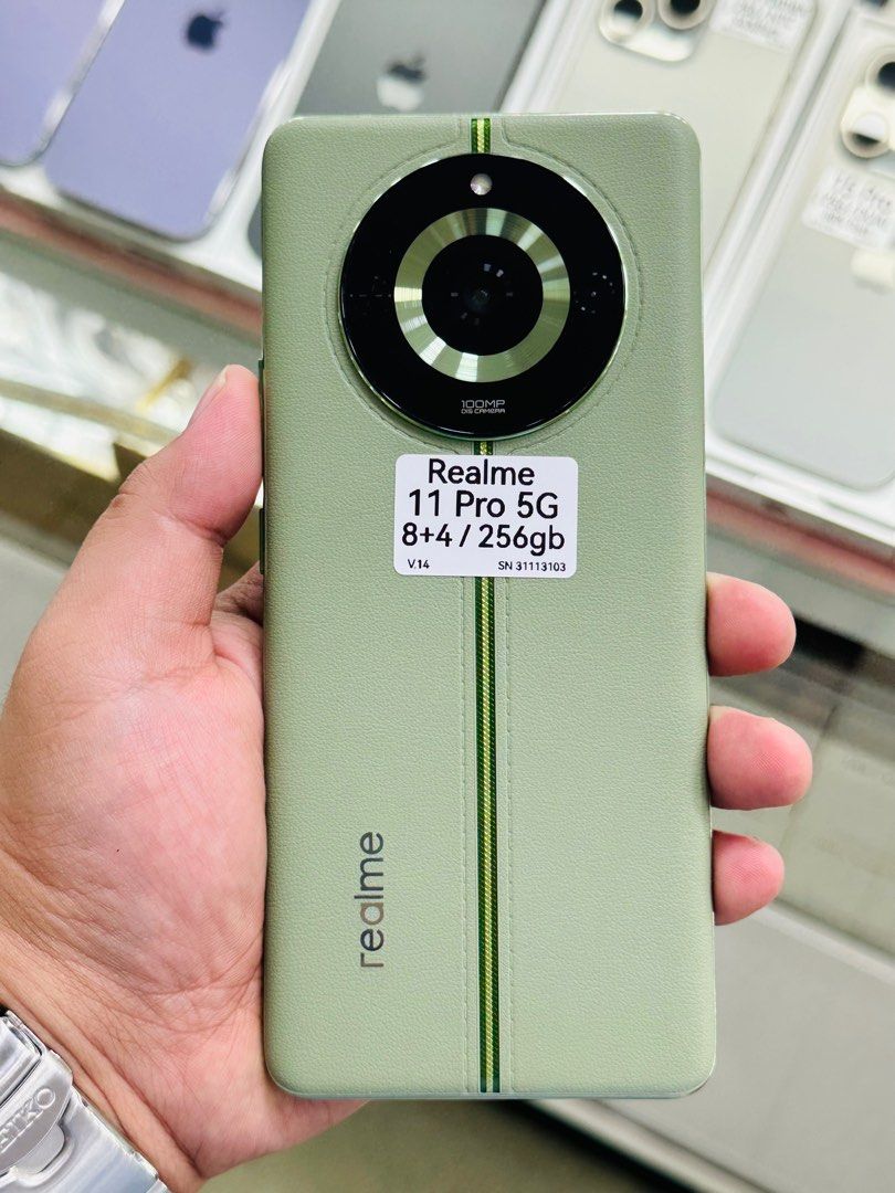 Realme 11 Pro 5G 256gb Dualsim Complete (Category: Realme) located in San Juan City. Submitted by javedsgadgetshop (Listing ID 1334678271, Image 2). Description: OPEN FOR INSTALLMENT VIA CREDIT CARD/GGIVES/SPAY/BILLEASE & SWAP/TRADE-IN! BUY AND SELL! Quick Specs : Realme 11 Pro 5G •256gb •NTC Variant •Good batt health •Factory Unlock •95% Smoothness •No hidden issue | No Repaired •100% Authentic | Not Refurbished •w/ OEM Charger & store warranty 