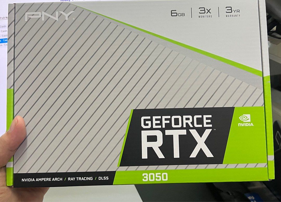 RTX 3050 VEDIO CARD (Category: Desktops) located in Manila. Submitted by myles29 (Listing ID 1334696723, Image 2). Description: Brandnew 1 year warranty.