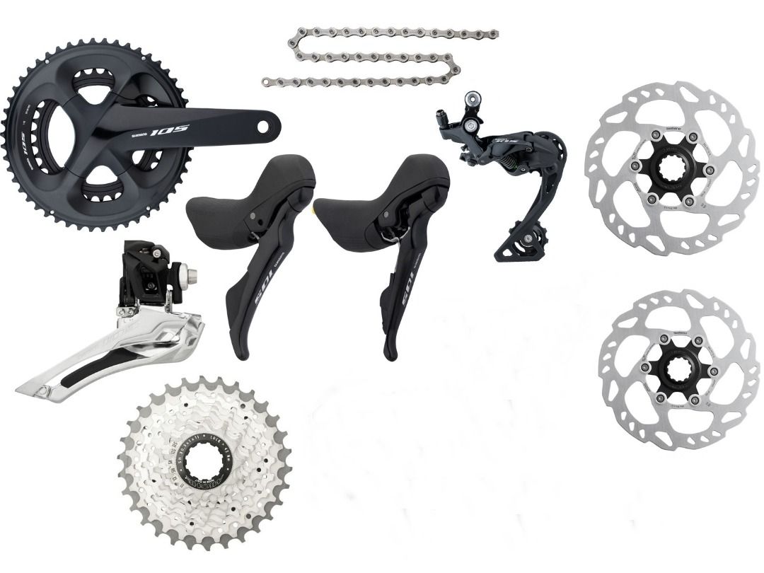 Shimano 105 R7000 11 Speed Groupset. Disc Brakes Rotors Optional Sports Equipment Bicycles Parts Parts Accessories on Carousell