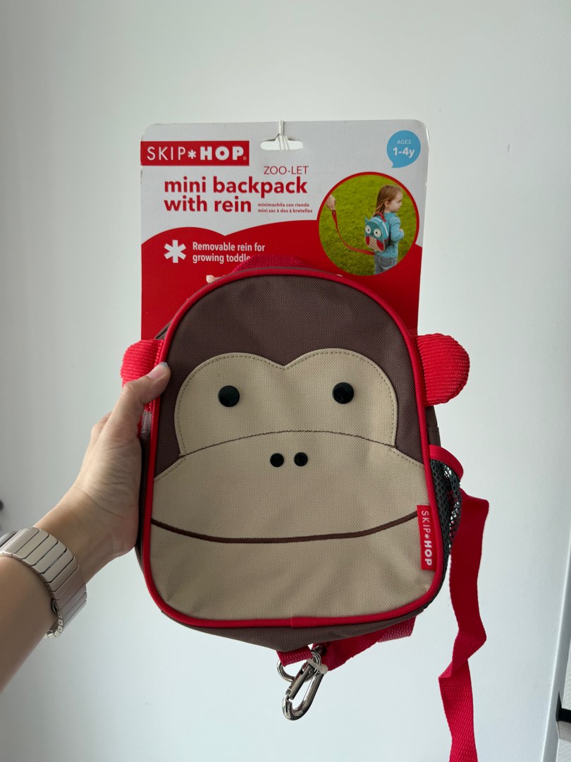 Skip hop monkey backpack with reins on sale