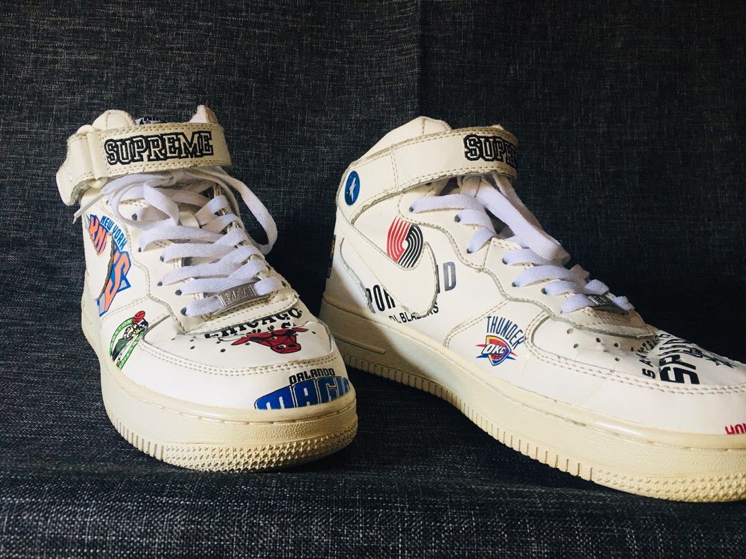 nike air force 1 high x nba white