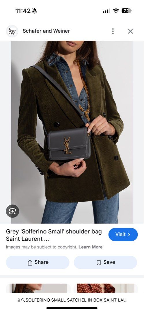 SOLFERINO SMALL SATCHEL IN BOX SAINT LAURENT Luxury Bags Wallets on Carousell
