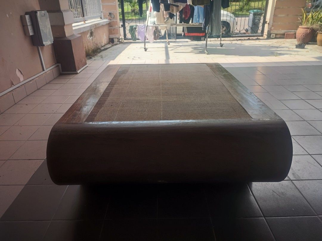 Solid wood console (Category: TV Consoles) located in Johor Bahru. Submitted by famiko (Listing ID 1333843650, Image 3). Description: high quality solid wood console for sale. letting go at 150rm. bought it for 800rm. still in good condition as it's made of solid wood Height 35, Width 120, Depth 50.