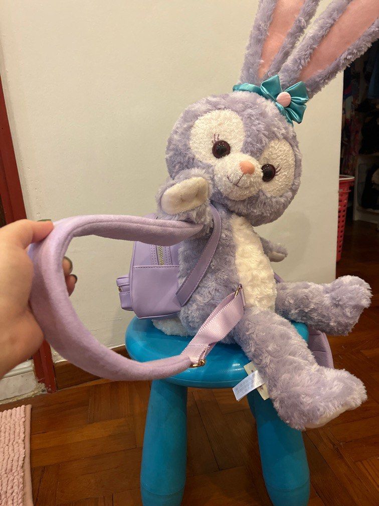 Stella Lou plush backpack purple