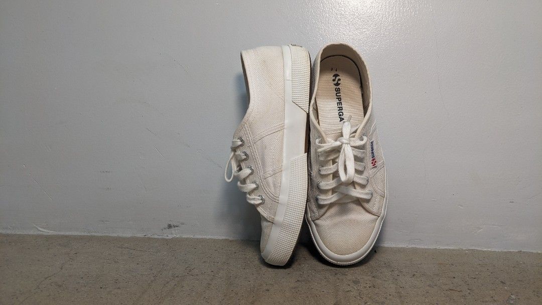 SUPERGA CANVAS WHITE SHOES Women s Fashion Footwear Sneakers on Carousell