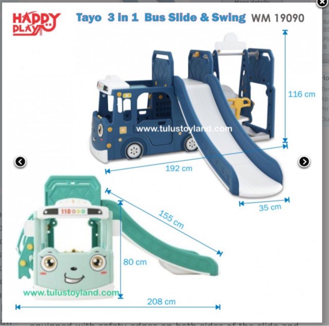 Tayo bus slide and swing discount