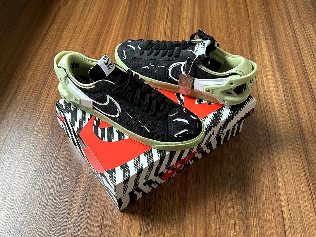 US 9.5 EUR 43 Acronym Nike Blazer Low ACRNM Black Olive Aura Similar to Stone Island New Balance ASICS Salomon Alyx