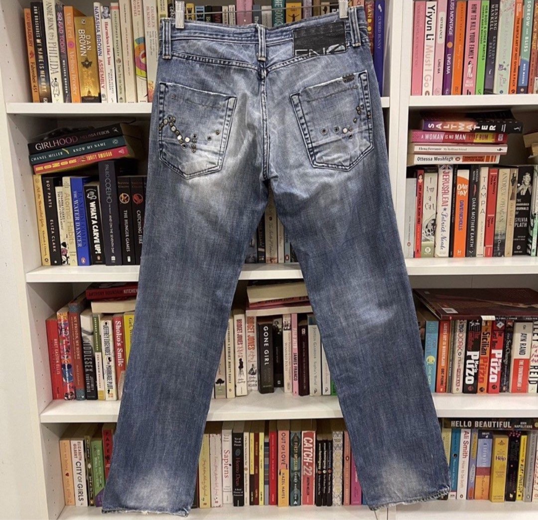 Vintage Energie Japan Denim Metal Pocket Men s Fashion Bottoms Jeans on Carousell