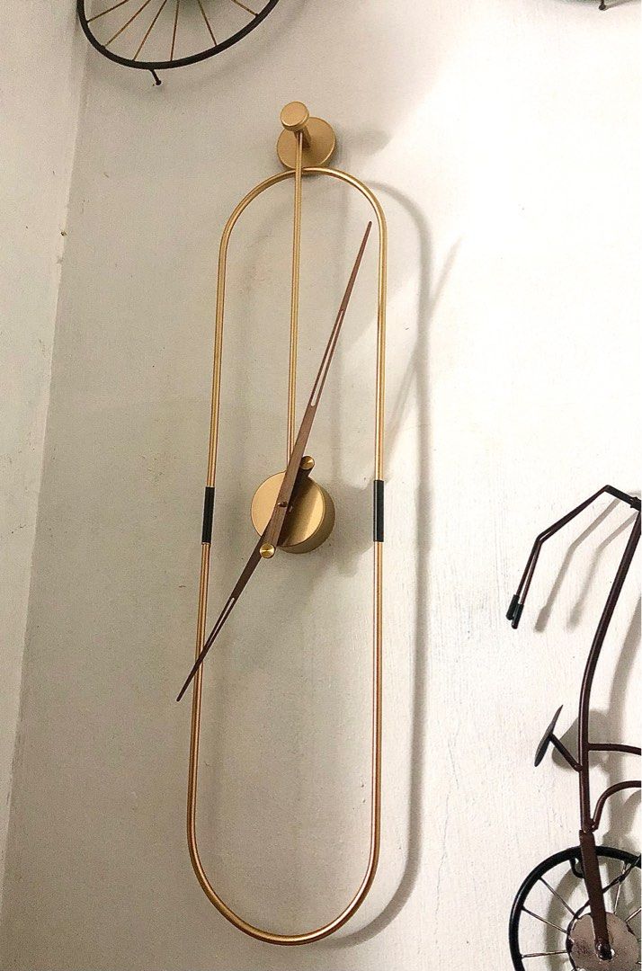 Last pc 90cm modern minimalist clock wall decor nordic (Category: Wall Decor) located in Caloocan City. Submitted by relique_boutique2026 (Listing ID 1334888584, Image 1). Description: metal with wooden hands 90x19.5 cm Location: Caloocan South.