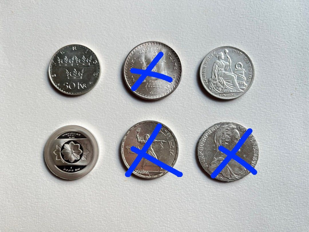 各國銀幣🪙, 興趣及遊戲, 收藏品及紀念品, 錢幣- Carousell