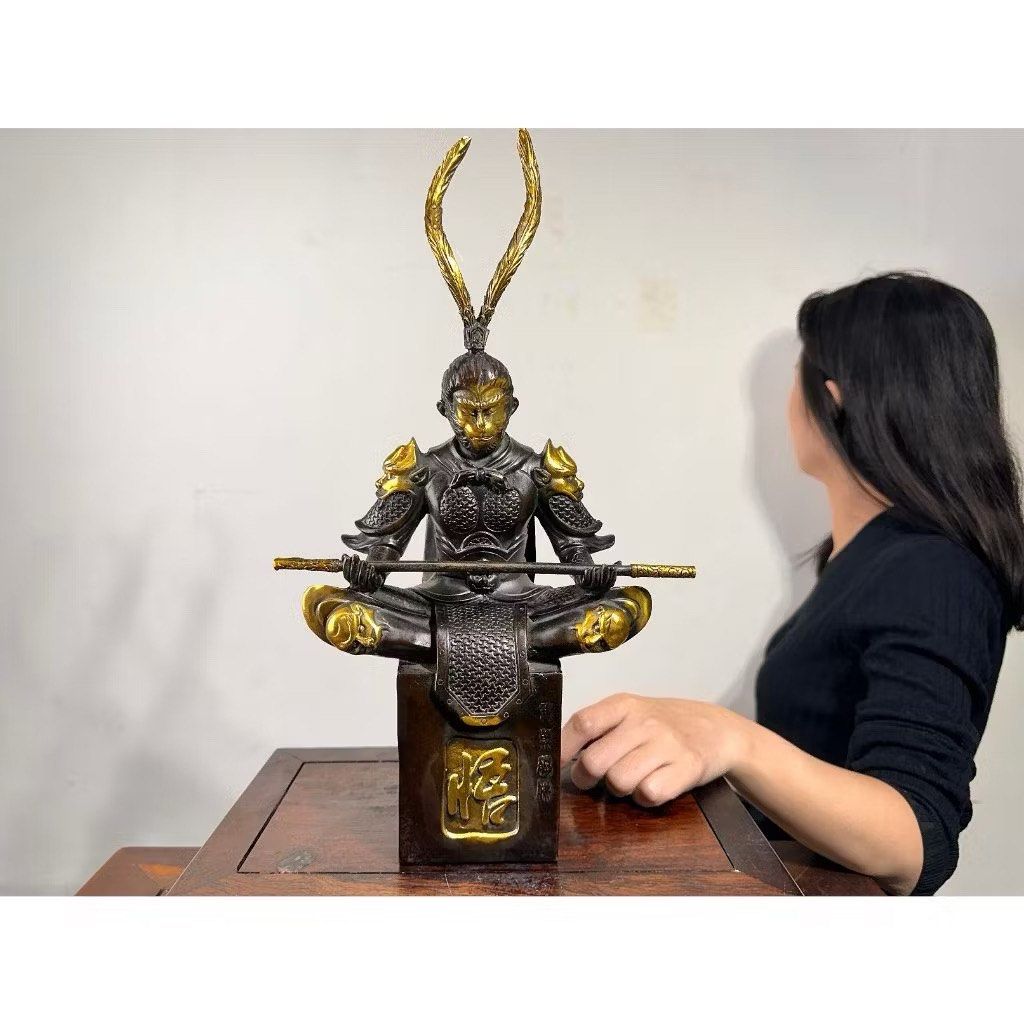 合雅藝品】精選銅器【孫悟空】美猴王齊天大聖鬥戰勝佛神采飛揚黃金甲