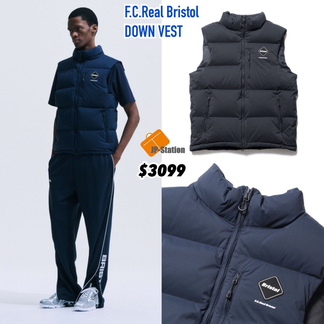 F.C.Real Bristol DOWN VEST ブラック バンダナ L 節約 F.C.Real